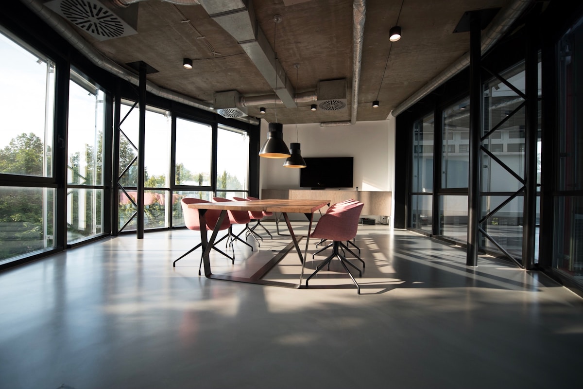 Bright agency studio with wave-inspired decor in Calgary